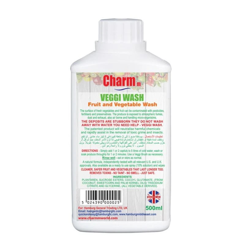 Charmm Vegetable and Fruit Wash Concentrate 500 ml