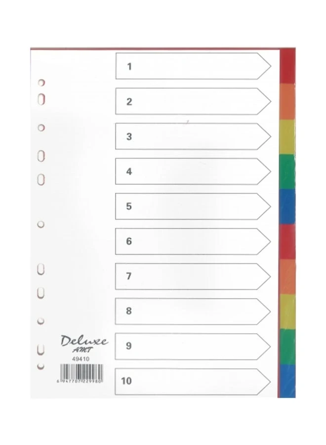 Deluxe Amt Index Divider Without Number Multicolour 25 Pieces