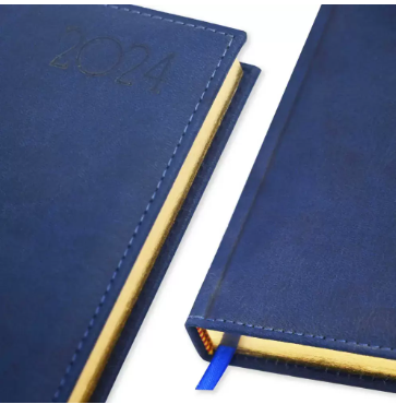 FIS Golden A5 Diary 2024 (English) Blue - FSDI26EG24BL