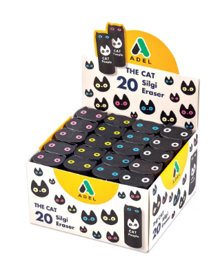 Adel The Cat Eraser, 20 Pcs. - ALER2270000009