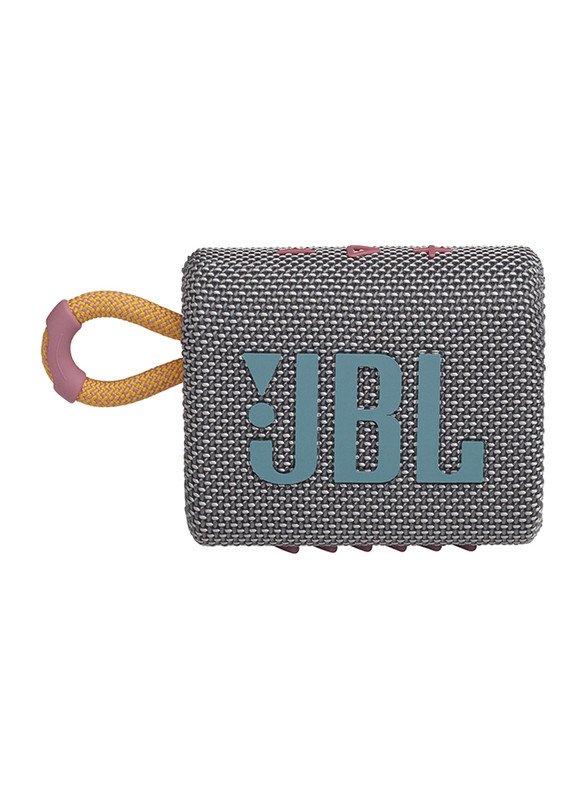 JBL GO 3 Portable Waterproof Wireless Speaker - Gray