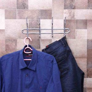 Royalford Wall Mount Hook - Metal - Silver