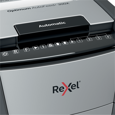 Rexel Optimum AutoFeed+ 300X Automatic Cross Cut Paper Shredder