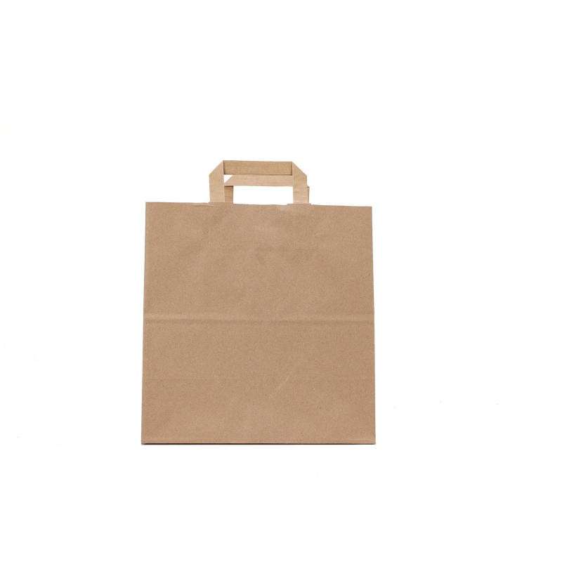 26x10x36 Cm Kraft Brown Paper Bag Flat Handle