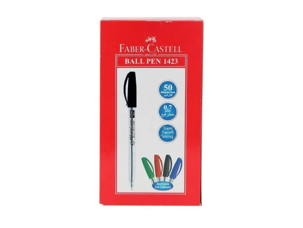 Confezione 3 Penne A Sfera Faber-Castell RX – Punta 0,5 Mm – Inchiostro Nero, Blu, Rosso – Blister