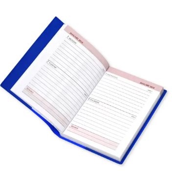Fis 2024 Pocket Diary English With Pvc Soft Cover Blue -FSDI09E24BL