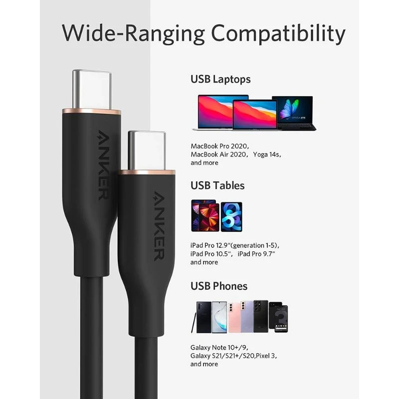 Anker Power Line III Flow USB-C to USB-C Cable Black