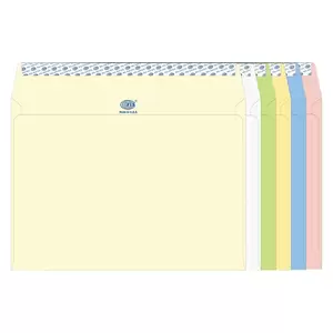 FIS Executive Laid Paper Envelopes Peel & Seal, Pack of 25 Pcs. Assorted Colors, C4 (229 x 324 mm) Size, 100 GSM - FSEE1042PB625