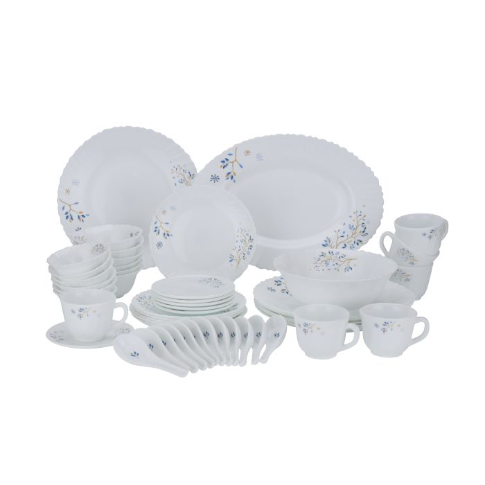 50 Pcs Opalware Dinner Set, RF10202 | Assorted Design | Lightweight, Beautiful Design Opal Dishes Sets Service For 6