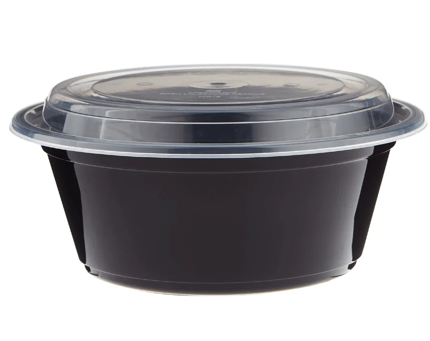 Black Base Round Container and Lid