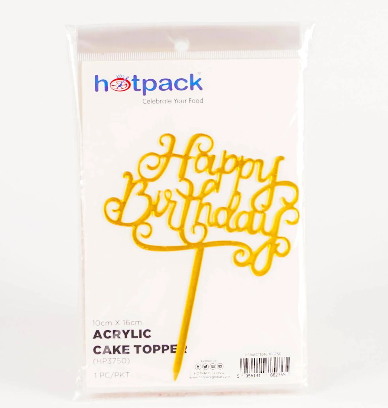 Golden Acrylic Cake Toppers 1 Piece