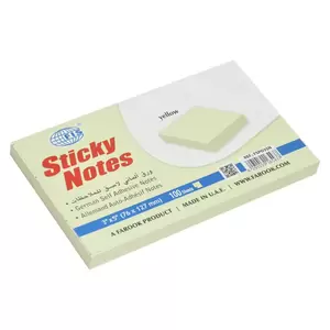 FIS Sticky Note, Yellow Colour, Size 3 x 5 Inch, 100 Sheets, Quantity per Pack 12 - FSPO35N