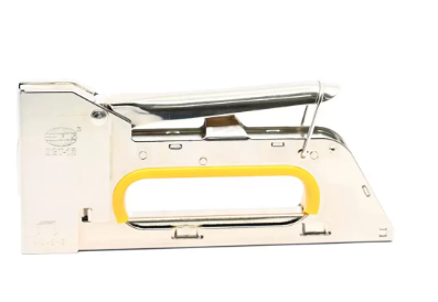 Fis Heavy Duty Metal Stapler Gun Tacker Staples used 23/6,23/8,23/10,24/6 mm Color Silver/Yellow -FSSFNGT-12