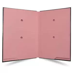 FIS Signature Book Buffalo Black Color, Bonded Leather Material Cover, 18 Sheets with Gift Box, 240 x 340 mm - FSCL3501