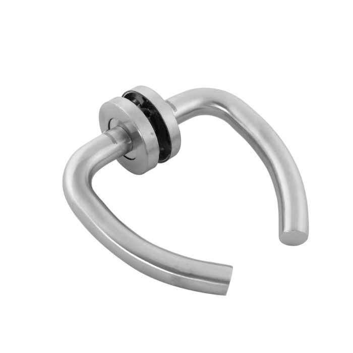Geepas Mortise Rosette Tubular Handle 19mm - Door Handles | Firm Grasp | Rotate Door Lock | Interior | Satin Nickel Finish | 304 Stainless Steel | Premium Quality For All Internal Doors