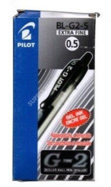Pilot Retractable Gel Pen, BL-G2-5, 0.5MM, Black