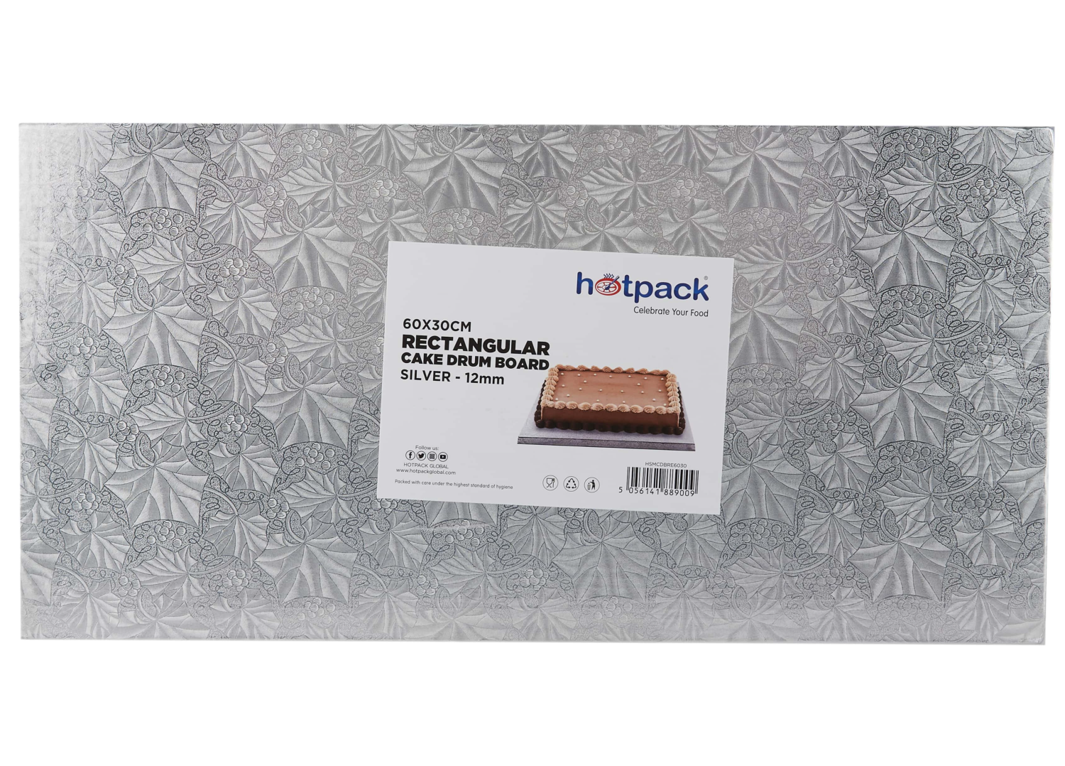 Cake Drum Board Rectangle Silver