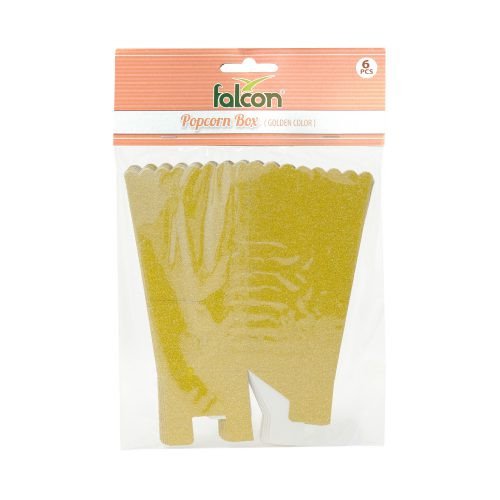 Falcon Pop Corn Box Gold (PPB-008g) (1 Pack x 6 Pieces)