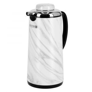 Royalford 16L Vacuum Flask Marble Designed - Plastic - White - 16 LITER