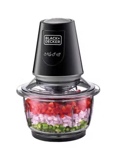 Food Chopper, With Mincer Grinder Function, Glass Bowl ,And Quad Blade ,1.2 L 400.0 W GC400-B5 Clear/Black