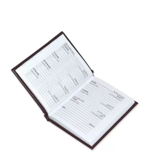 FIS 2023 Pocket Diary Arabic English Vinyl 1 Side Padded Week View Chocolate -FSDI12AE23CH