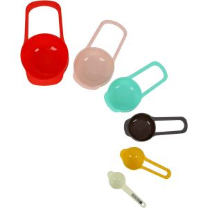 Royalford 6Pcs Measuring Spoon Set - Plastic - Multicolor