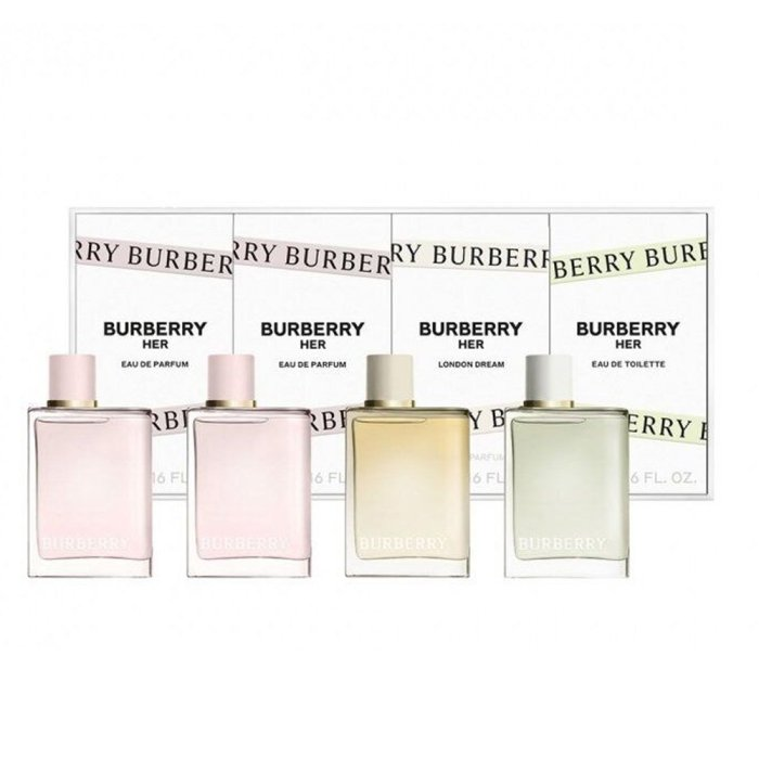 BURBERRY HER (W) MINI SET EDP 2 X 5ML + HER EDT 5ML + HER LONDON DREAM EDP 5ML