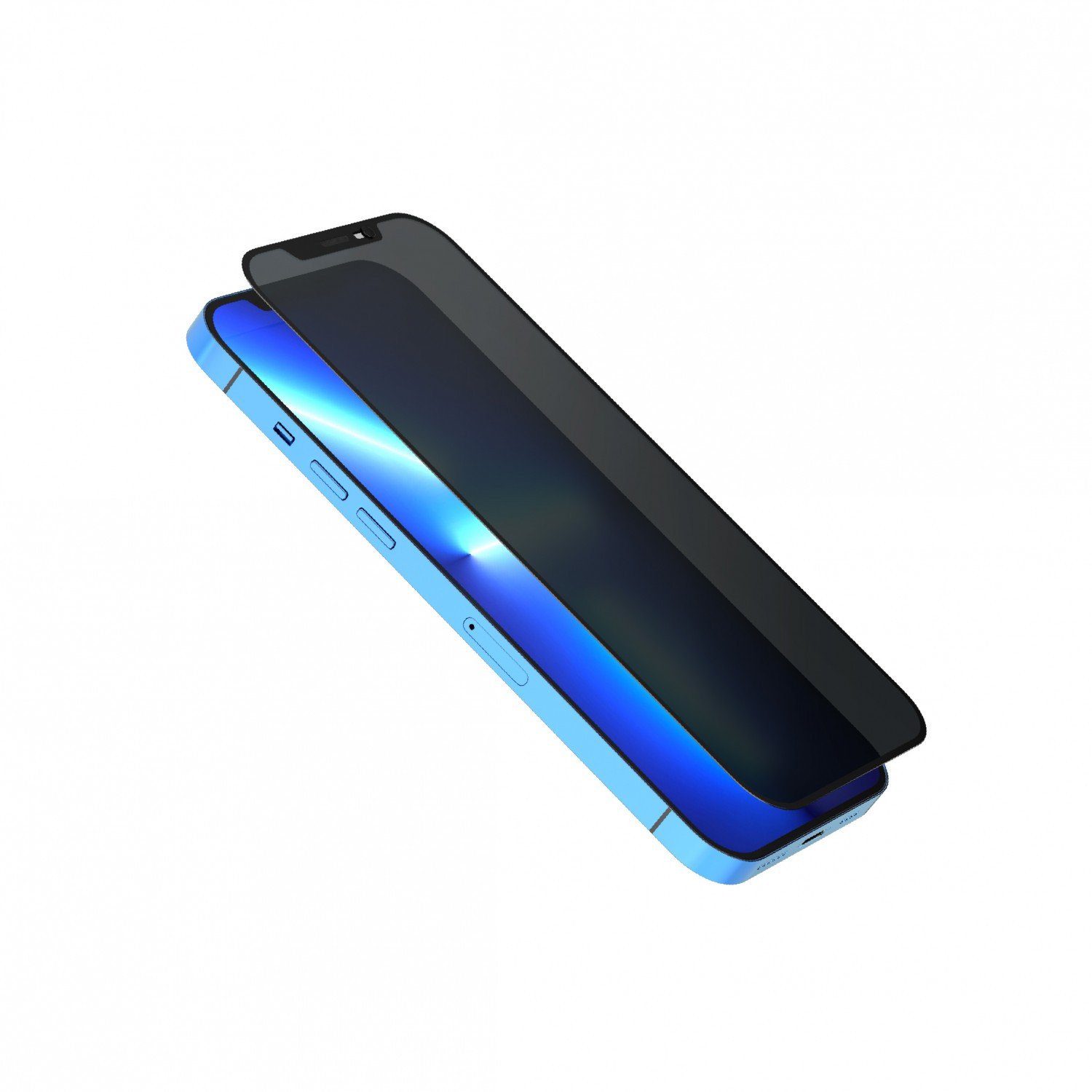 Levelo Privacy Twice Tempered Glass Screen Protector For iPhone 13 Pro Max - Black