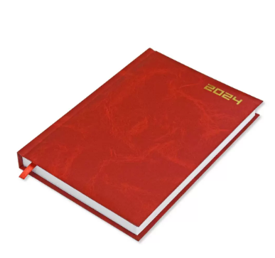 Fis 2024 Russian Diary (Russian/English), A5 Vinyl, 1 Side Padded, Red -FSDIRU0124RE