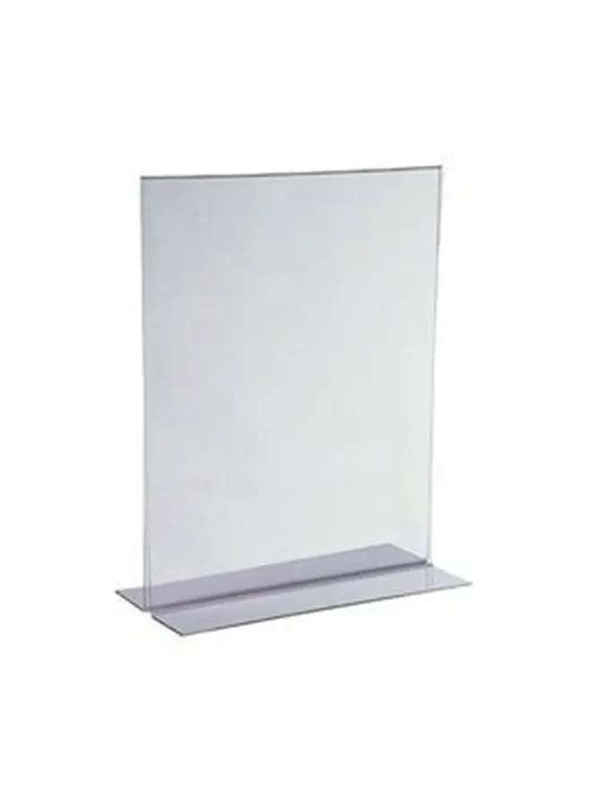 Partner A4 Vertical L Shape Sign Holder Clear