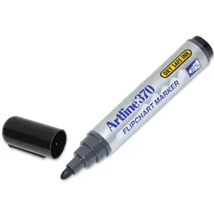 Artline Flip Chart Marker Fine, Pack of 12, 2.0mm, Black - ARMK370BK
