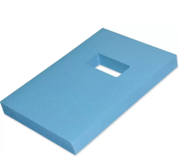 100-Sheets FIS A4 Embossed Binding Sheets with Window, Light Blue - FSBD240A4WLB