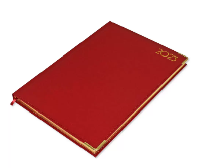 FIS A4 Golden Diary 2023 (English) Maroon - FSDI44EG23MR