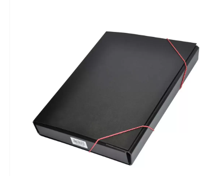 FIS PP Document Bag With Elastic Band, Black Color, F/S (210 x 330 mm) Size - FSBD1208BK