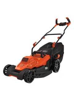 Lawn Mower, With Bike Handle, Orange/Black