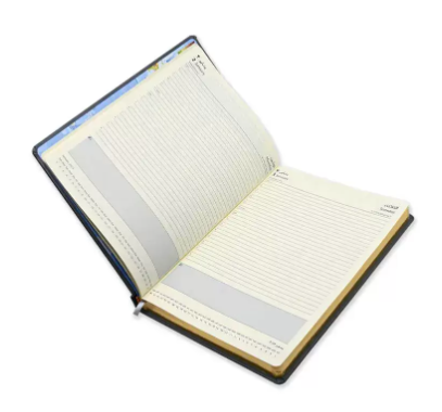 FIS 2023 Golden Diary A4 (Arabic/English) Bonded Leather 1-Side Padded Grey - FSDI45AEGB23GY