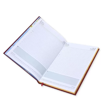 FIS Golden Diary 2024 (Arabic/English) Maroon, A4 - FSDI43AEG24MR