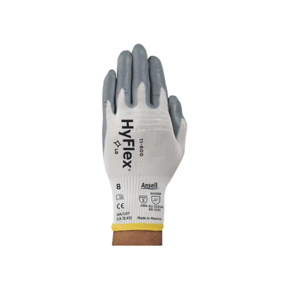 HYFLEX 11-800 - Multi Purpose Safety Gloves, Nitrile Foam Coated
