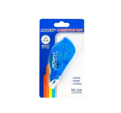 [{"value":"Modest Correction Tape MS 228 – 10 Mtr"},{"value":"modest"},{"value":"correction tape"},{"value":"correction tape 10 meter"},{"value":"ms 228"},{"value":"228"},{"value":"modest ms 228"},{"value":"tape correction"}]