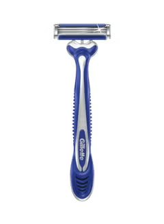 8-Piece, Blue3, Comfort Razor Set, Blue/Silver