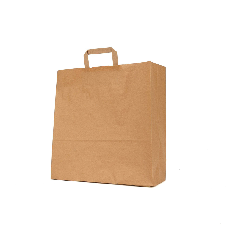 Kraft Brown Paper Bag Flat Handle 38x14x40 Cm