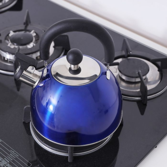 Royalford RF6770 Stainless Steel Whistling Kettle, 2L - Ergonomic Whistle & Handle | Multiple Hobs Use| Ideal For Tea, Coffee, Milk, Soup & More