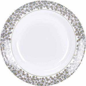 Royalford Melamine Ware 45 Pieces Dinner Set - Melamine - White - 45 Pieces