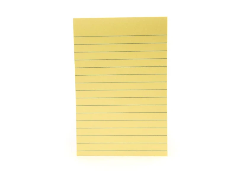 3M Post-it 663 Notes 5in x 8in Lined Canary Yellow (2 Pads of pack)