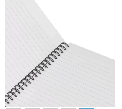 LIGHT Pack of 5 Spiral Hard Cover Note Book 100 Sheets. Size:9X7 Inches (22.86 X 20.32 CM) -LINBS971001311