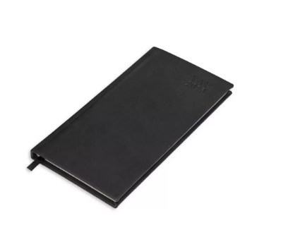 FIS 2023 Slim Arabic English Diary Italian PU Cover Black - FSDI59AEP23BK