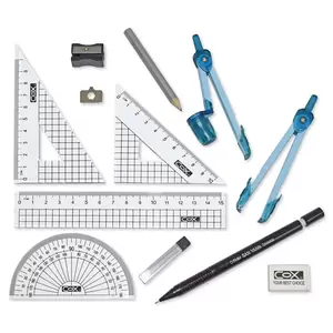COX Mathematical Sets, 12 Pieces, Made In Taiwan