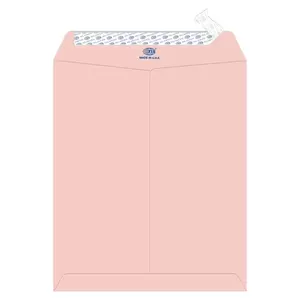 FIS Executive Laid Paper Envelopes Peel & Seal, Pack of 25 Pcs. Pink Color, 12 x 10 inch Size, 100 GSM - FSEE1034PPIB25
