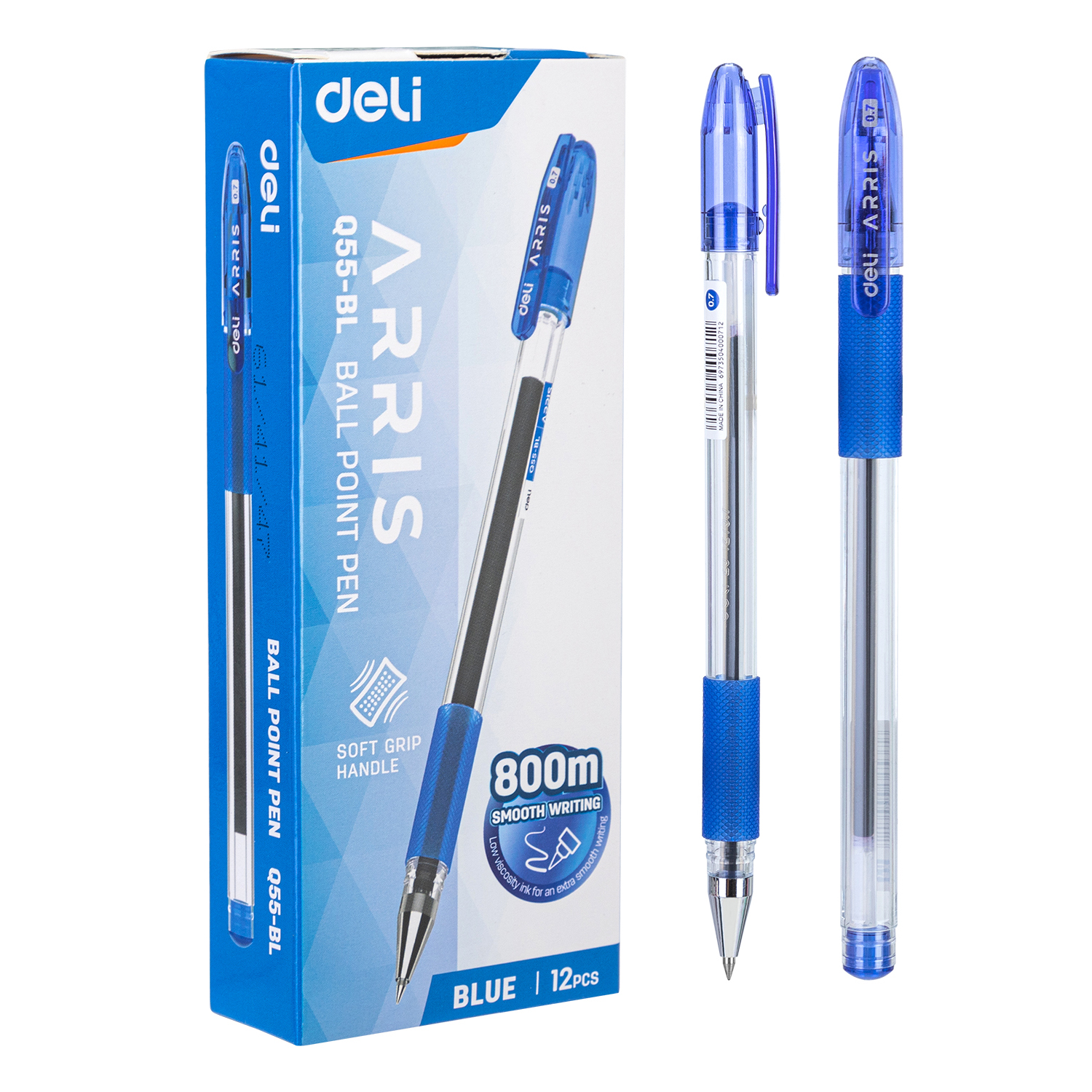Deli-EQ55-BL Ball Point Pen