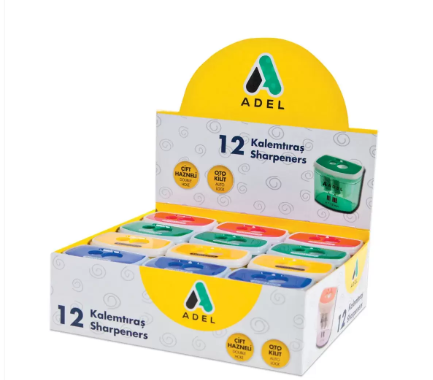 Adel Autolock Sharpener Yellow, Green, Red & Blue - ALSP4260685001